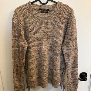 100% cotton knitted sweater with unique side ties detail by scotch & soda -small